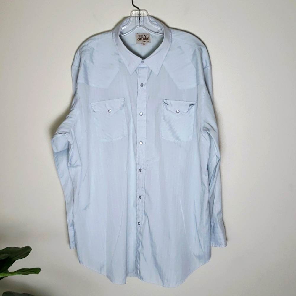 Ely Walker Cattleman men's button down shirt, western, rodeo, mens 18 1/2 collar